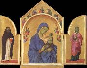 Duccio di Buoninsegna The Virgin Mary and angel predictor,Saint oil on canvas